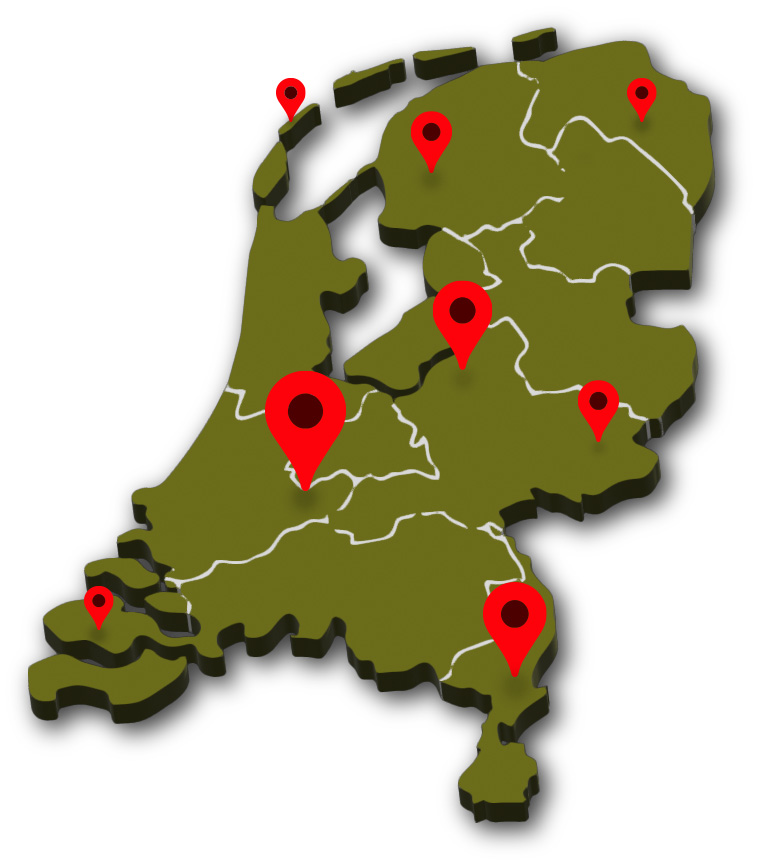 3D Recreatie kaart van Nederland